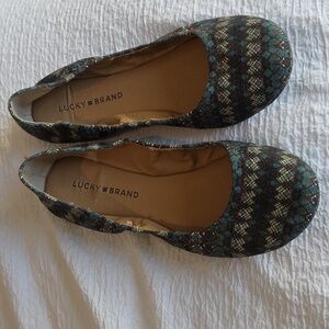 Lucky Brand Fabric Ballet Flats, Size 8.5.